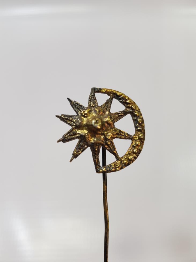 OSMANLI DÖNEMİ AY YILDIZ FORMLU ÇOK NADİR GÜMÜŞ BROŞ