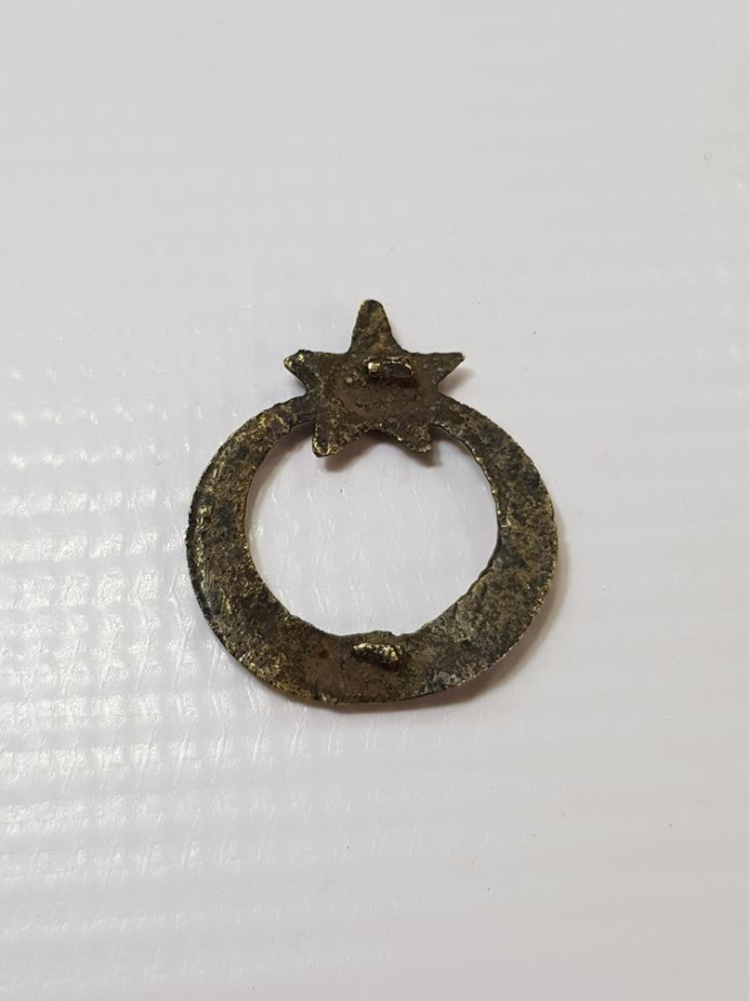 1. DÜNYA SAVAŞI DÖNEMİ AY YILDIZLI SUBAY ŞAPKA KOKARTI