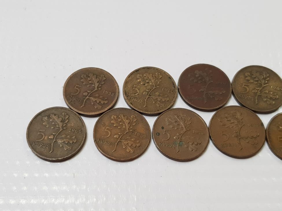 1958-1974 ARASI FULL SERİ 5 KURUŞ LOTU