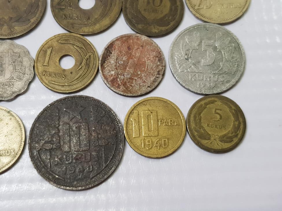 1940'LI YILLARA AİT TC MADENİ PARA LOTU