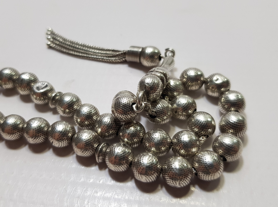 BÜYÜK BOY ANTİKA GÜMÜŞ TESPİH