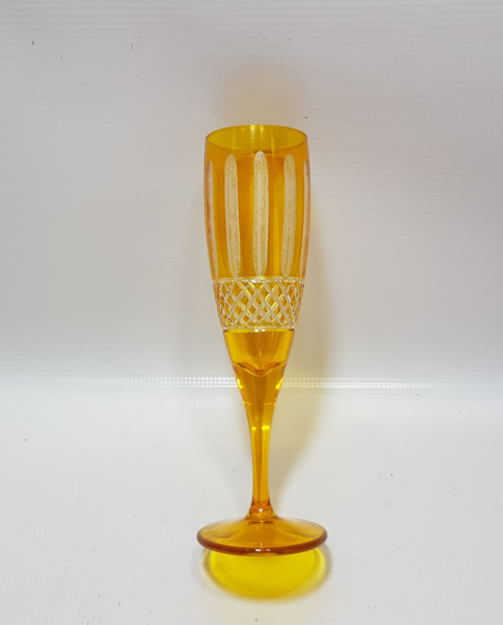 KRİSTAL KESME İŞÇİLİKLİ ANTİKA ŞAMPANYA KADEHİ