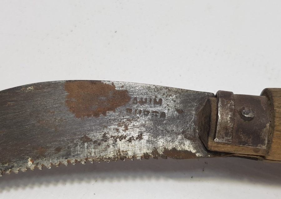 İBRAHİM USTA YAPIMI BURSA İŞİ ANTİKA BAĞ BIÇAĞI