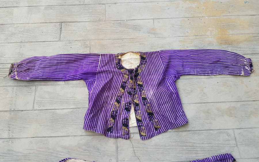 OSMANLI DÖNEMİ ÜZERİ SIRMA VE İPEK İBRİŞİMLİ ŞALVAR CEPKEN TAKIMI