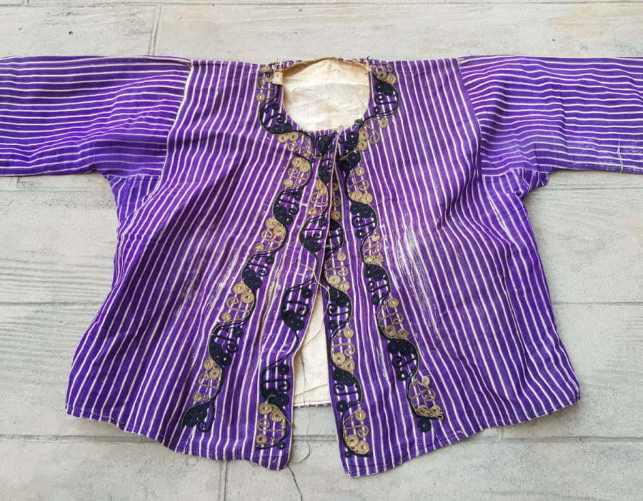 OSMANLI DÖNEMİ ÜZERİ SIRMA VE İPEK İBRİŞİMLİ ŞALVAR CEPKEN TAKIMI