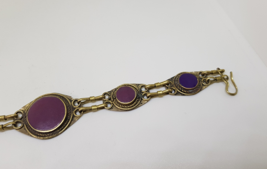 LAPİS TAŞLI TÜRKMEN İŞİ ANTİKA BİLEKLİK