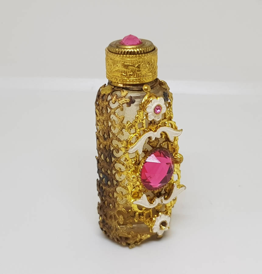 ÜZERİ ALTIN VERMEYLİ ANTİKA KAPAKLI KOKULUK