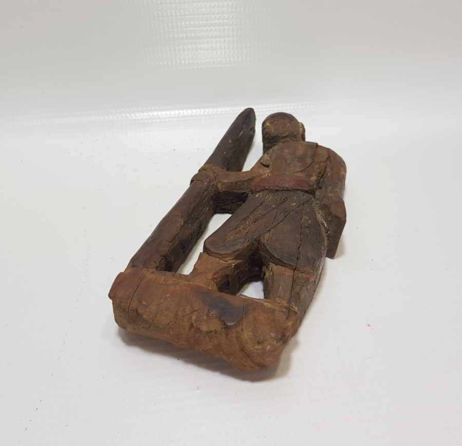 OSMANLI DÖNEMİ ÇOK NADİR ANADOLU ŞAMAN EL OYMA AHŞAP OBJE