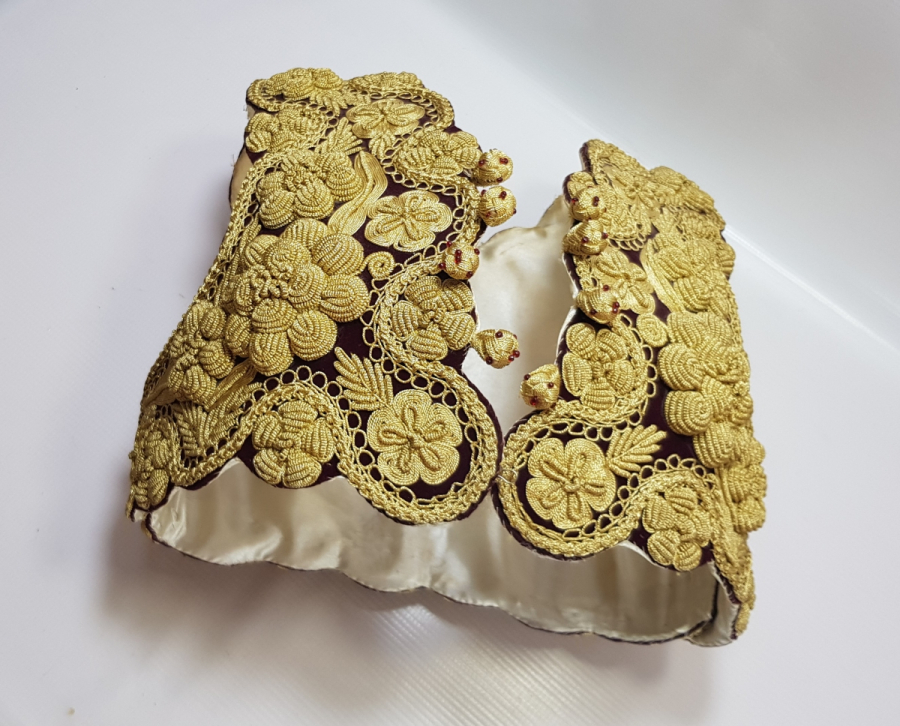 OSMANLI DÖNEMİ SIRMA İŞÇİLİKLİ ÇOK NADİR ARNAVUT GELİN CEPKENİ