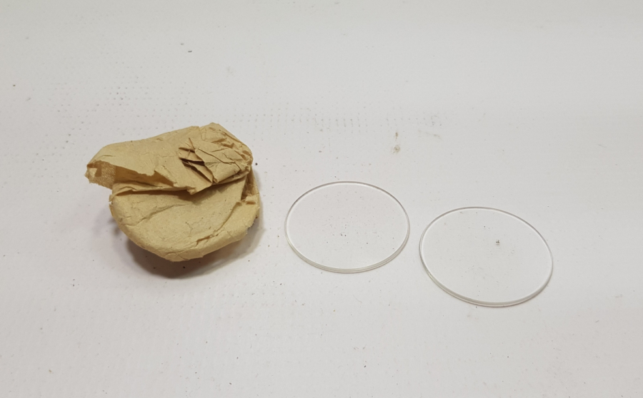 ORİJİNAL KAĞIDINDA OSMANLI DÖNEMİ İKİ ADET GÖZLÜK CAMI