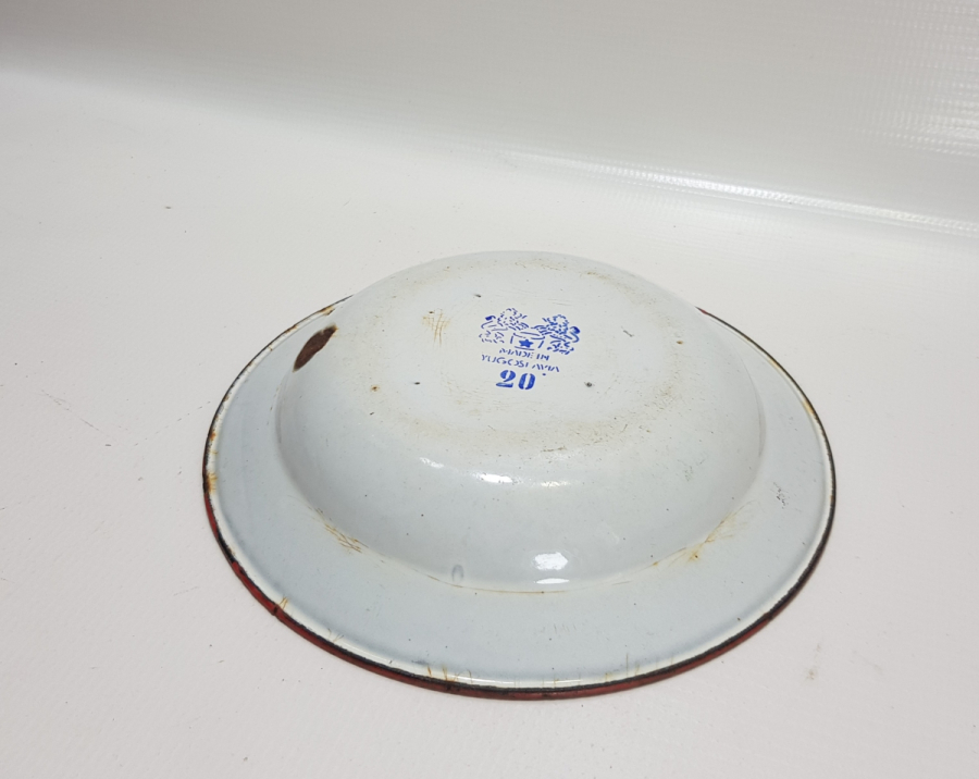 AY YILDIZ FİGÜRLÜ OSMANLI DÖNEMİ NADİR FORMLU EMAYE TABAK