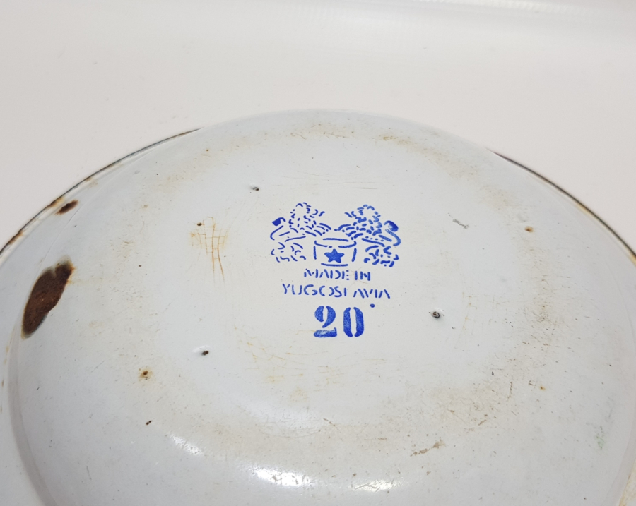 AY YILDIZ FİGÜRLÜ OSMANLI DÖNEMİ NADİR FORMLU EMAYE TABAK