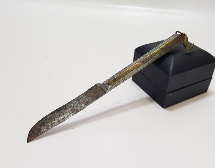 OSMANLI DÖNEMİ ARKASINDA KANTAR BULUNAN ÇOK NADİR AFYON BIÇAĞI