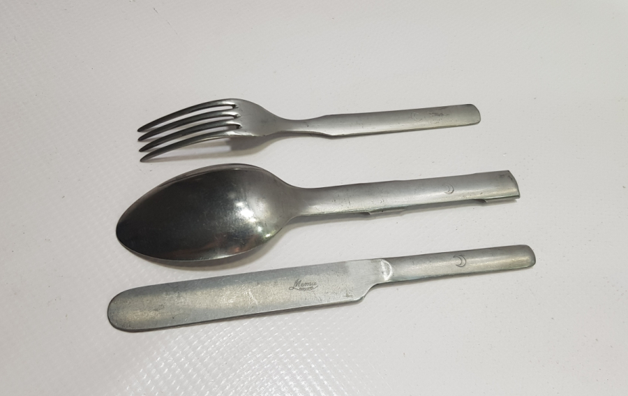 OSMANLI DÖNEMİ ÇOK NADİR HİLAL-İ AHMER ÇATAL BIÇAK KAŞIK SETİ