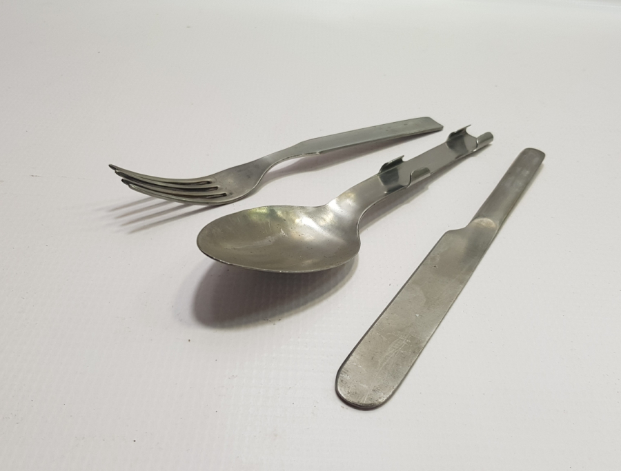 OSMANLI DÖNEMİ ÇOK NADİR HİLAL-İ AHMER ÇATAL BIÇAK KAŞIK SETİ