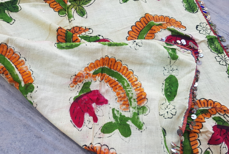 OSMANLI DÖNEMİ ÇOK NADİR MANİSA KIRKAĞAÇ BASKISI PULLU BEZ