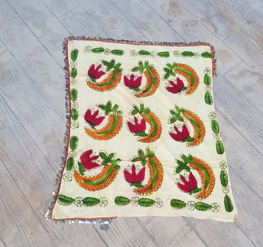 OSMANLI DÖNEMİ ÇOK NADİR MANİSA KIRKAĞAÇ BASKISI PULLU BEZ