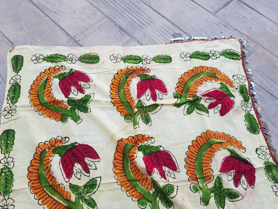 OSMANLI DÖNEMİ ÇOK NADİR MANİSA KIRKAĞAÇ BASKISI PULLU BEZ