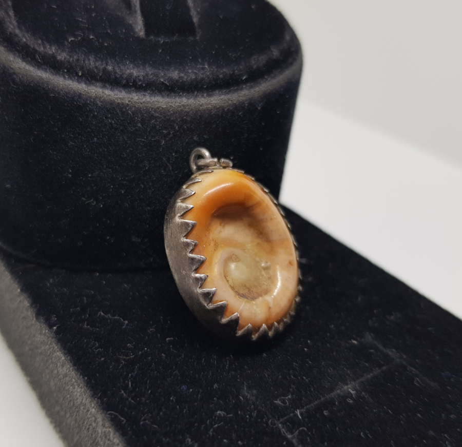 ÜZERİ SONSUZLUK GÖRSELLİ OSMANLI DÖNEMİ KOLYE UCU - FES SÜSÜ