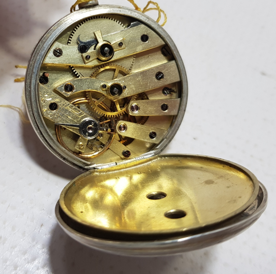 OSMANLI DÖNEMİ GÜMÜŞ KASA ARKADAN KURMALI CEP SAATİ