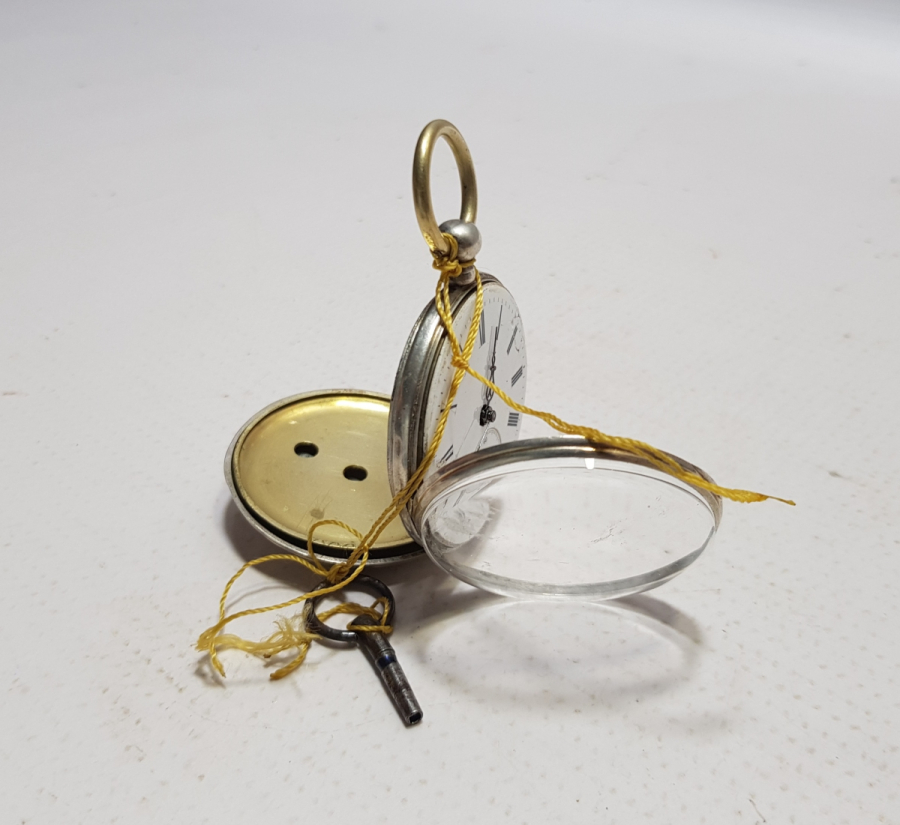 OSMANLI DÖNEMİ GÜMÜŞ KASA ARKADAN KURMALI CEP SAATİ