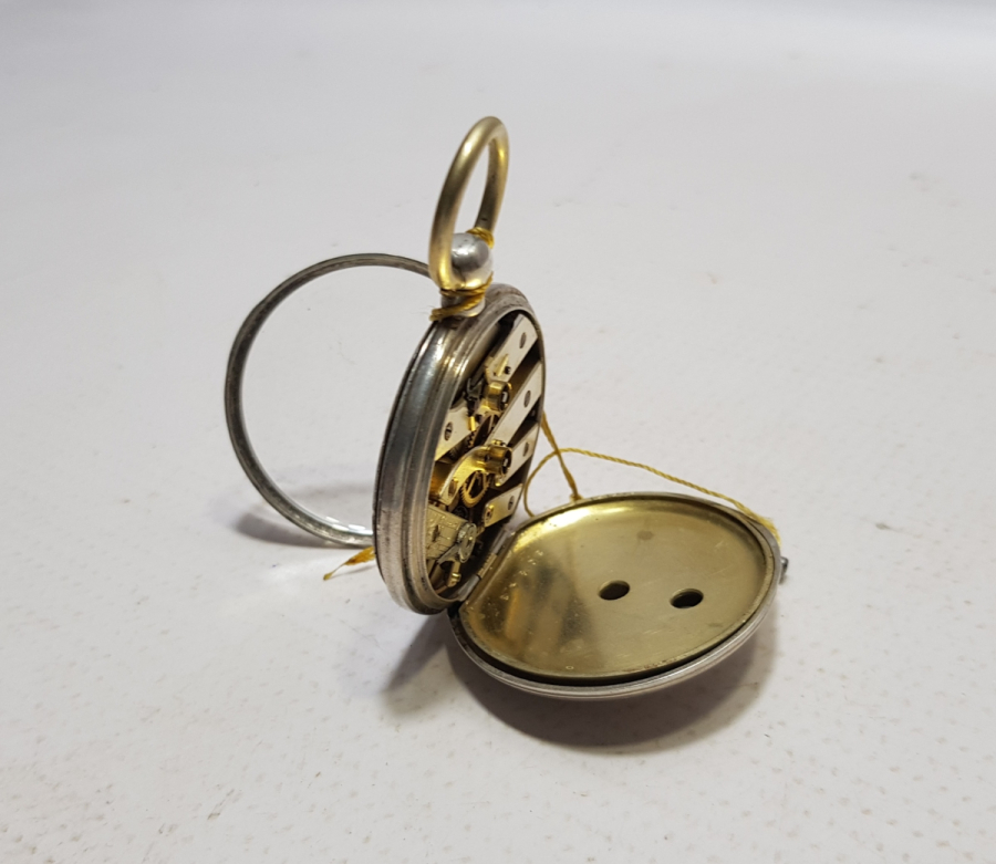 OSMANLI DÖNEMİ GÜMÜŞ KASA ARKADAN KURMALI CEP SAATİ