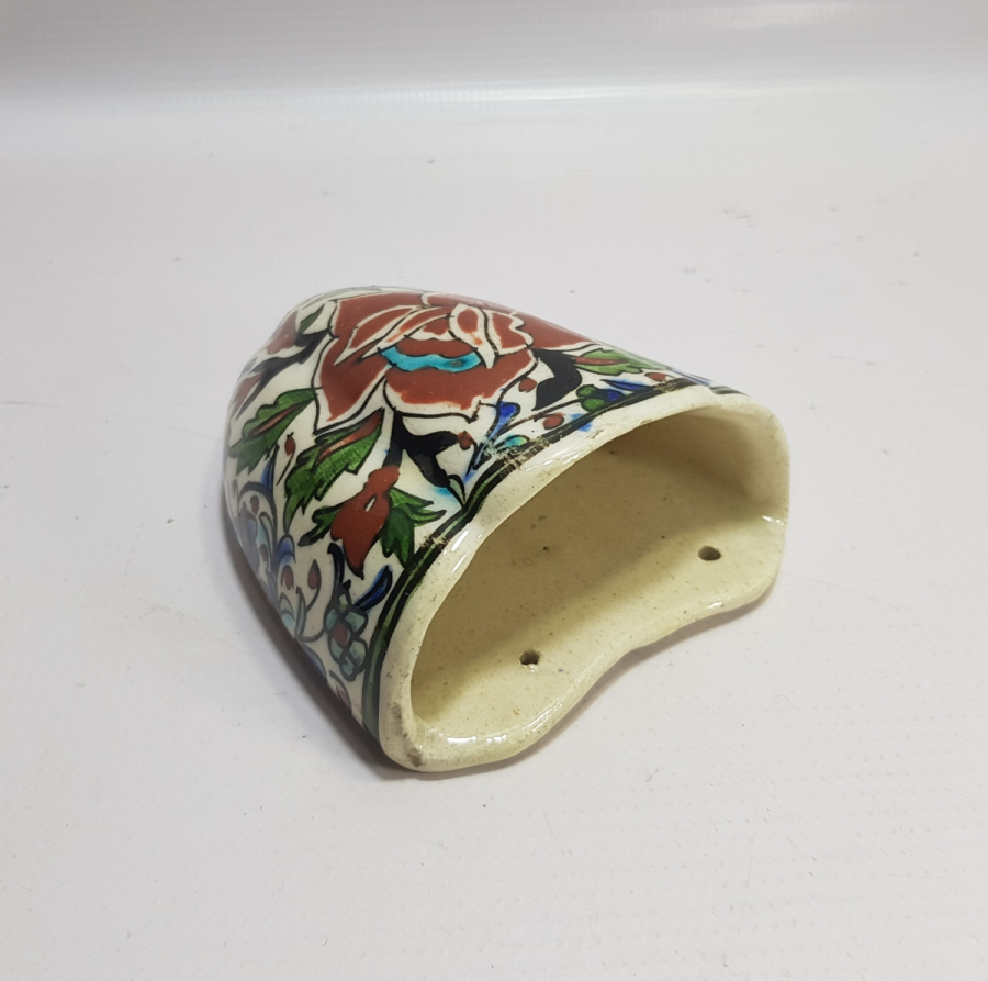 OSMANLI DÖNEMİ KÜTAHYA İŞİ ÇOK NADİR EL BOYAMA MERDİVEN ALTI KARANFİL SAKSISI