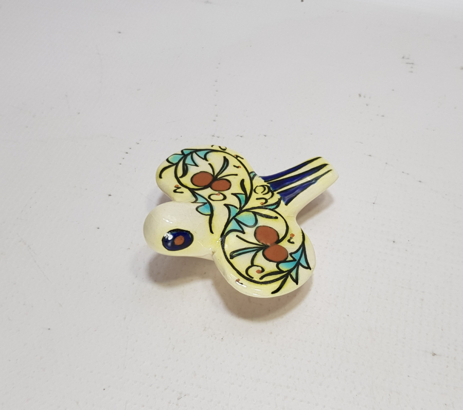 SITKI OLÇAR İMZALI KÜTAHYA SERAMİK KUŞ BİBLOSU