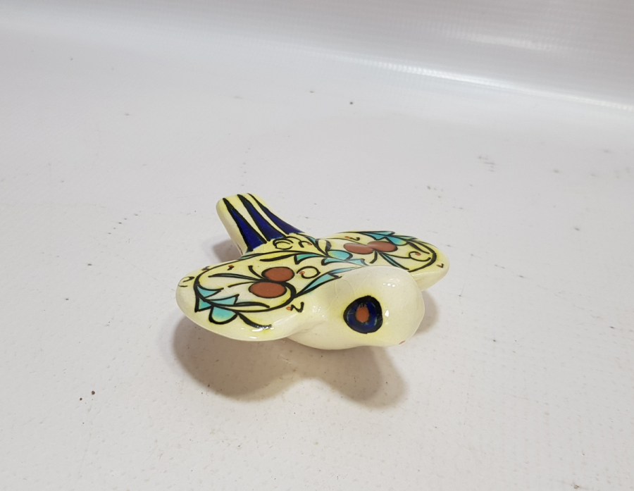 SITKI OLÇAR İMZALI KÜTAHYA SERAMİK KUŞ BİBLOSU