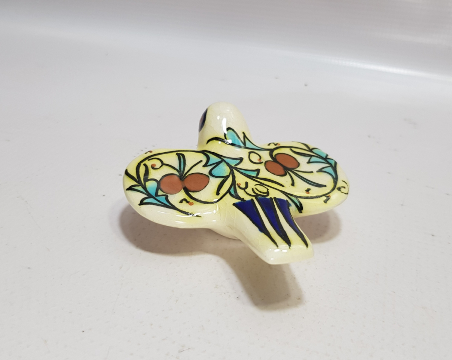 SITKI OLÇAR İMZALI KÜTAHYA SERAMİK KUŞ BİBLOSU