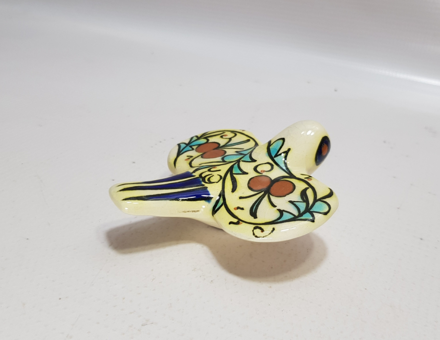 SITKI OLÇAR İMZALI KÜTAHYA SERAMİK KUŞ BİBLOSU