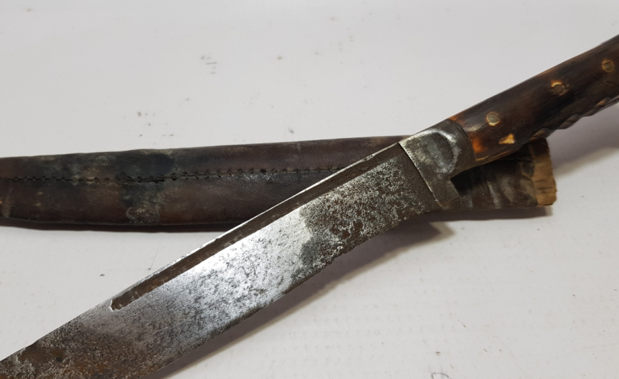 OSMANLI DÖNEMİ NADİR REMZİ USTA DAMGALI ORİJİNAL KININDA BURSA İŞİ NADİR KABADAYI BIÇAĞI