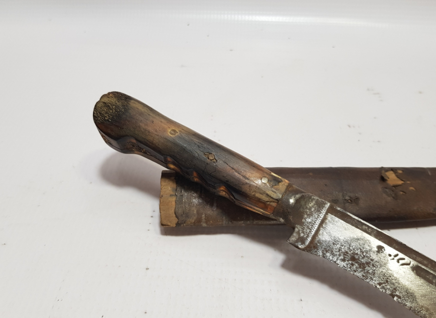 OSMANLI DÖNEMİ NADİR REMZİ USTA DAMGALI ORİJİNAL KININDA BURSA İŞİ NADİR KABADAYI BIÇAĞI