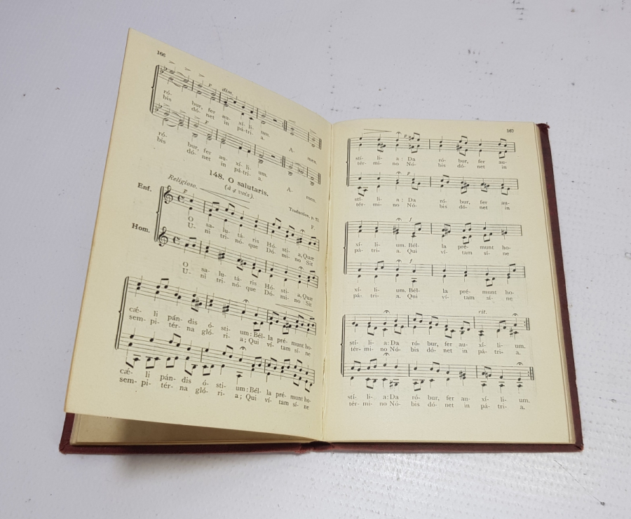 1922 TARİHLİ DİNİ İÇERİKLİ FRANSIZCA MÜZİK DEFTERİ