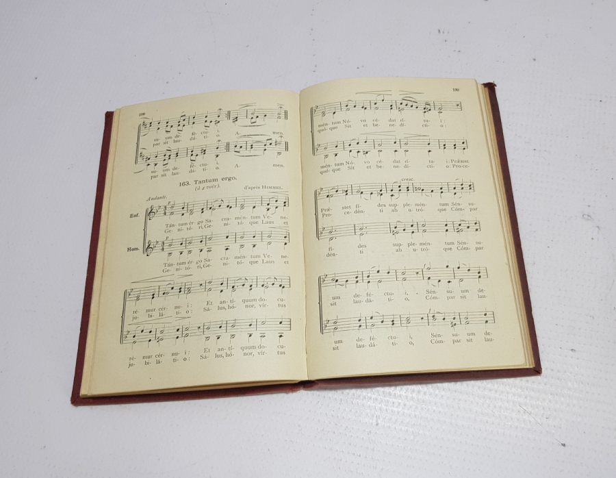 1922 TARİHLİ DİNİ İÇERİKLİ FRANSIZCA MÜZİK DEFTERİ