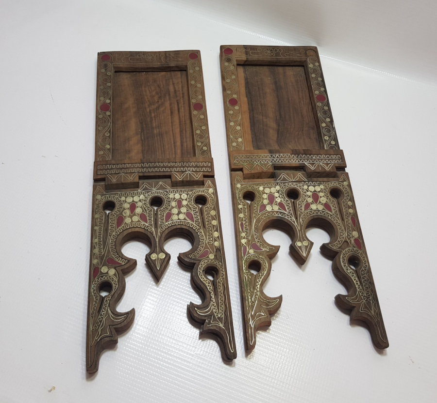 OSMANLI DÖNEMİ ÜZERİ OSMANLICA YAZILI VE TARİHLİ GÜMÜŞ İŞLEMELİ ÇOK NADİR ÇİFT FOTOĞRAFLIK