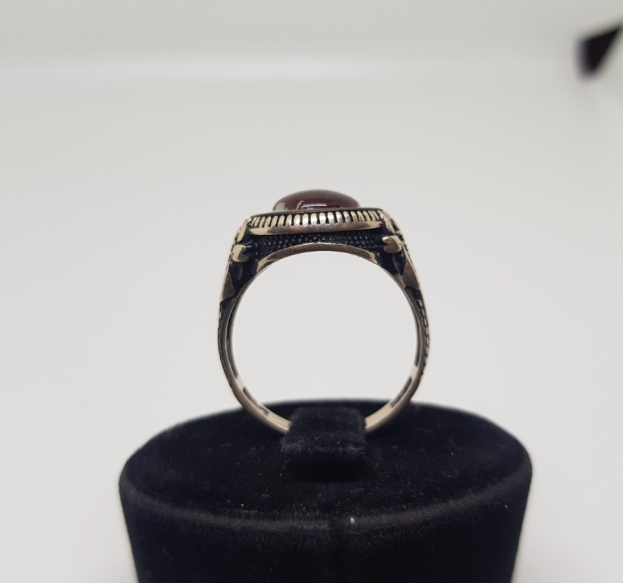 KABARTMA İŞÇİLİKLİ ÖZEL YAPIM GÜMÜŞ YÜZÜK