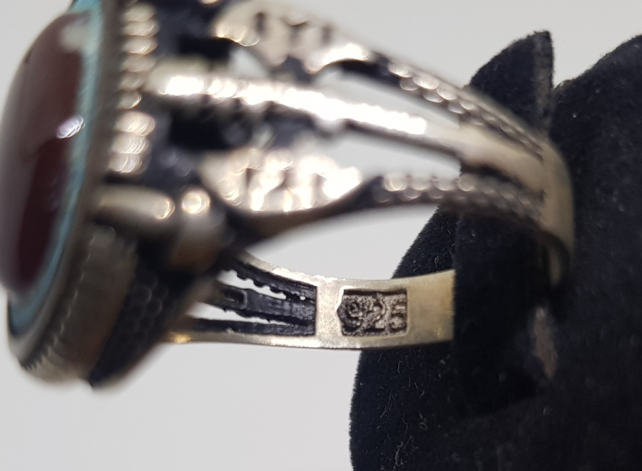 KABARTMA İŞÇİLİKLİ ÖZEL YAPIM GÜMÜŞ YÜZÜK