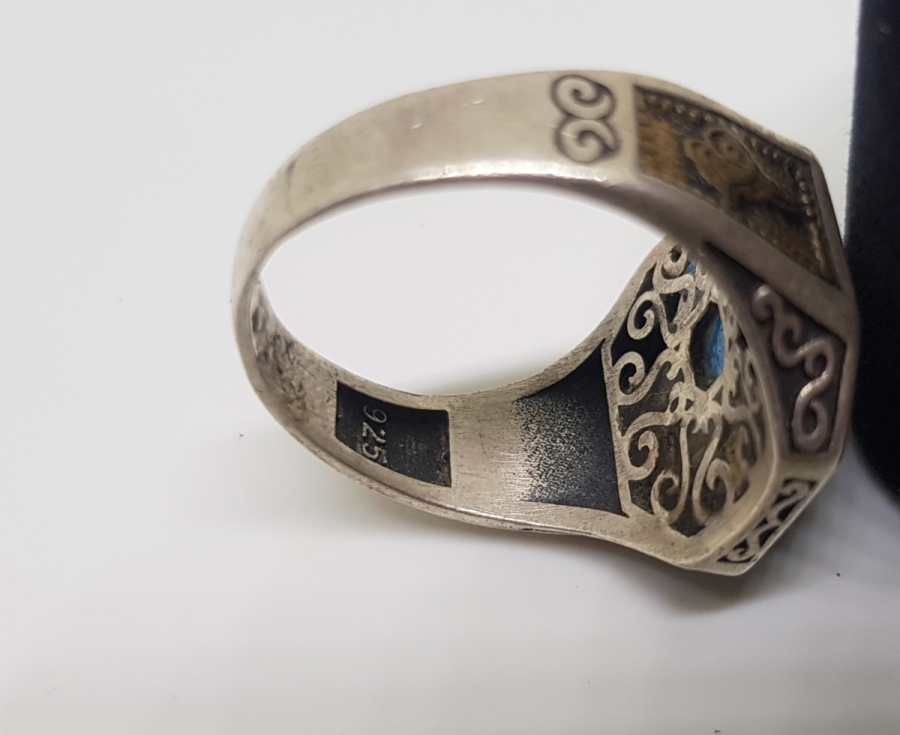 TURKUAZ TAŞLI GÜMÜŞ YÜZÜK