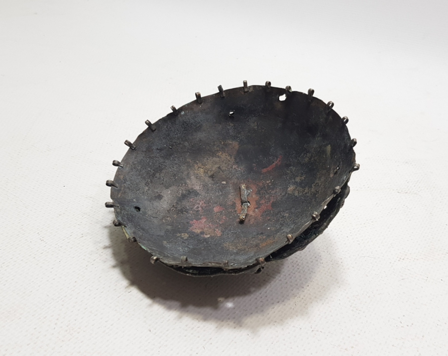 ÜZERİ MÜHRÜ SÜLEYMANLI OSMANLI DÖNEMİ TELKARİ İŞÇİLİKLİ GÜMÜŞ TEPELİK