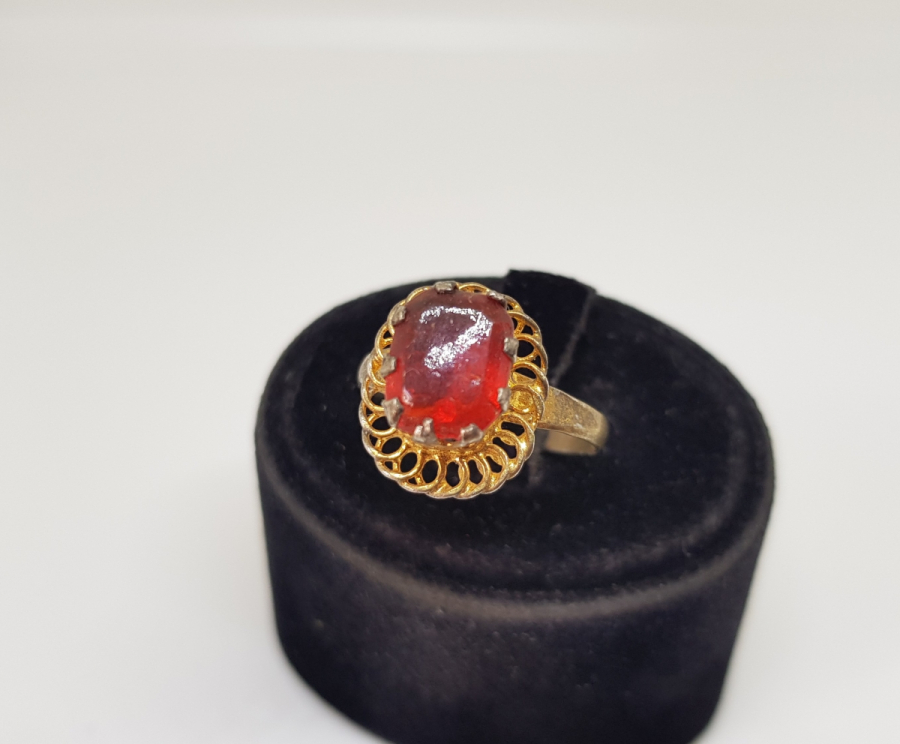 ALTIN KAPLAMA ANTİKA BİJUTERİ YÜZÜK