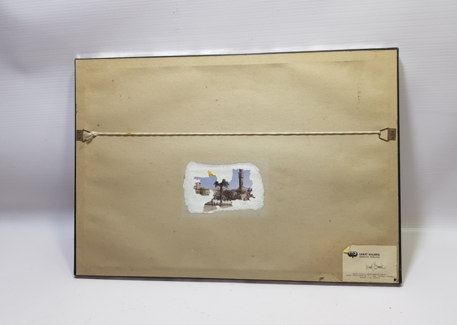 OSMANLI DÖNEMİ İZMİR KONAK SAAT KULESİ GÖRSELLİ BÜYÜK BOY KARTPOSTAL PANO