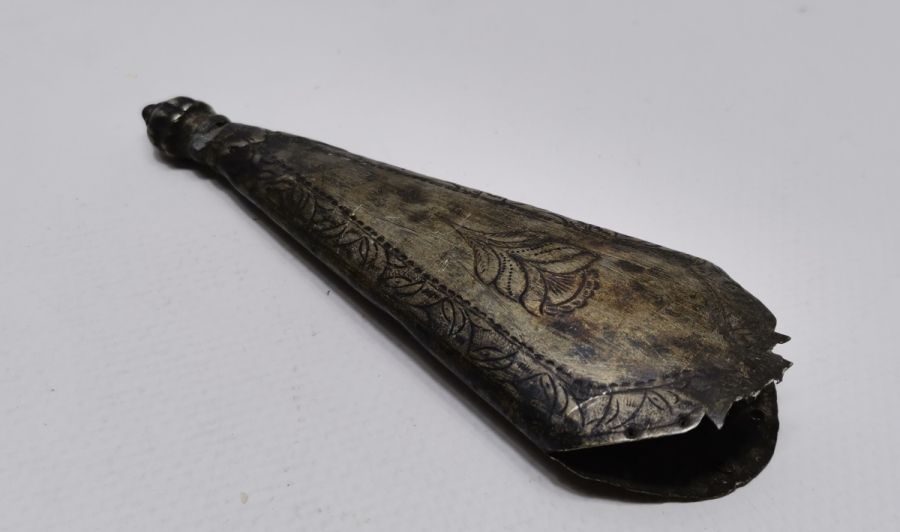 OSMANLI DÖNEMİ GÜMÜŞ KAMA KINI PARÇASI