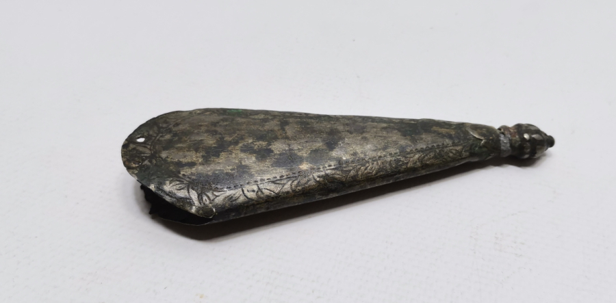 OSMANLI DÖNEMİ GÜMÜŞ KAMA KINI PARÇASI