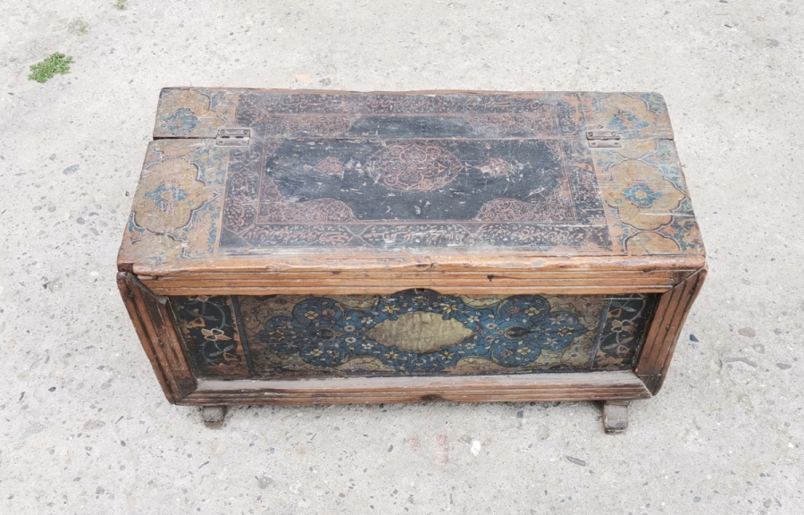 OSMANLI DÖNEMİ ÜZERİ AYETLERLE DEKORLU NADİR SANDIK