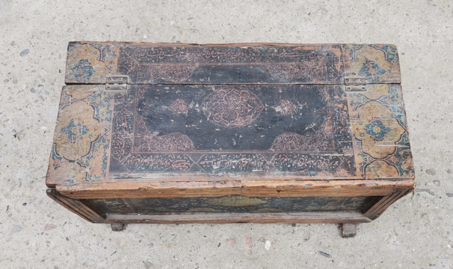 OSMANLI DÖNEMİ ÜZERİ AYETLERLE DEKORLU NADİR SANDIK