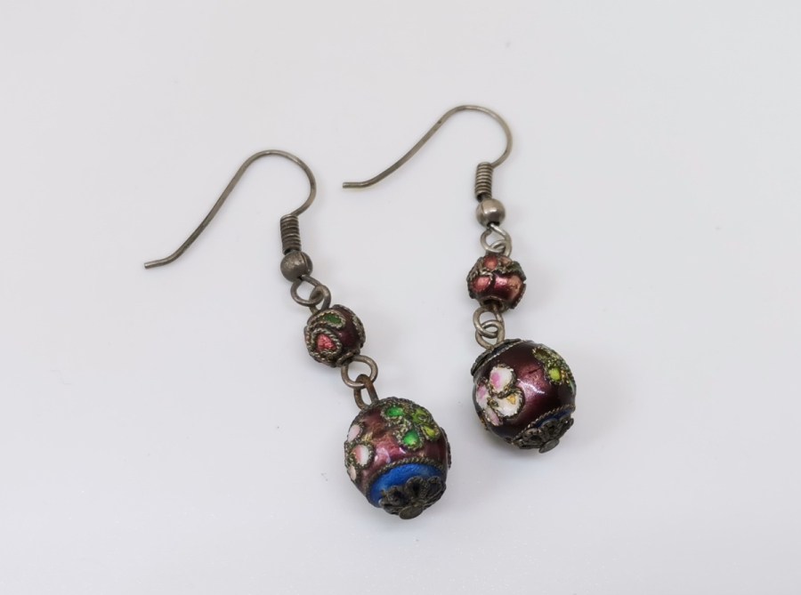 MİNE İŞÇİLİKLİ ÖZEL YAPIM ANTİKA KÜPE