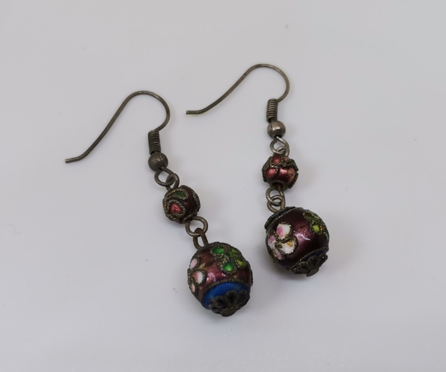 MİNE İŞÇİLİKLİ ÖZEL YAPIM ANTİKA KÜPE