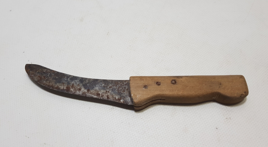 ÜZERİ AY YILDIZ FİGÜRLÜ ANTİKA AFYON KAPSÜLÜ ÇİZME BIÇAĞI