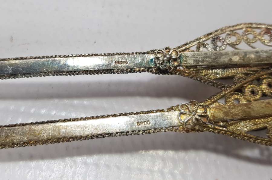 TELKARİ İŞÇİLİKLİ EL YAPIMI GÜMÜŞ TATLI ÇATAL KAŞIĞI